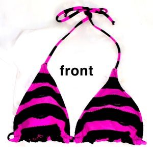 PINK & BLACK TRIANGLE BIKINI TOP !! 👙💕💗💖💞💓